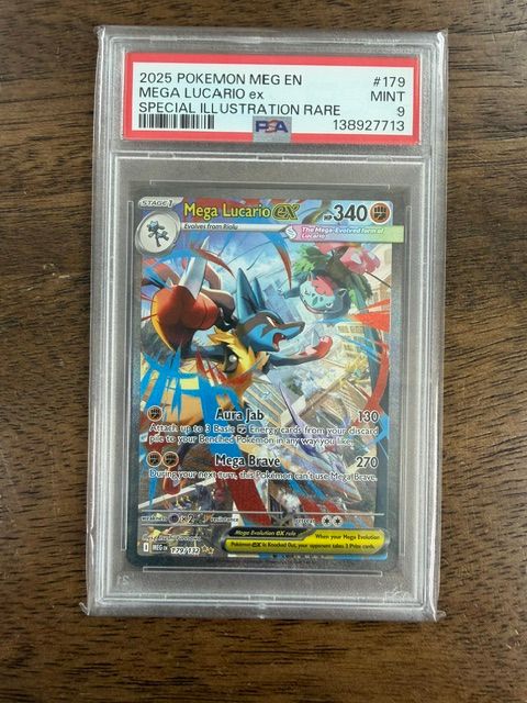 2025 Pokemon MEG EN Mega Lucario ex SIR PSA 9 #179