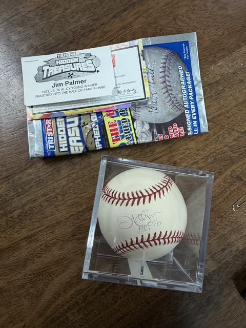 Jim Palmer Autographed Baseball TRISTAR COA Auto Inscribed HOF 90