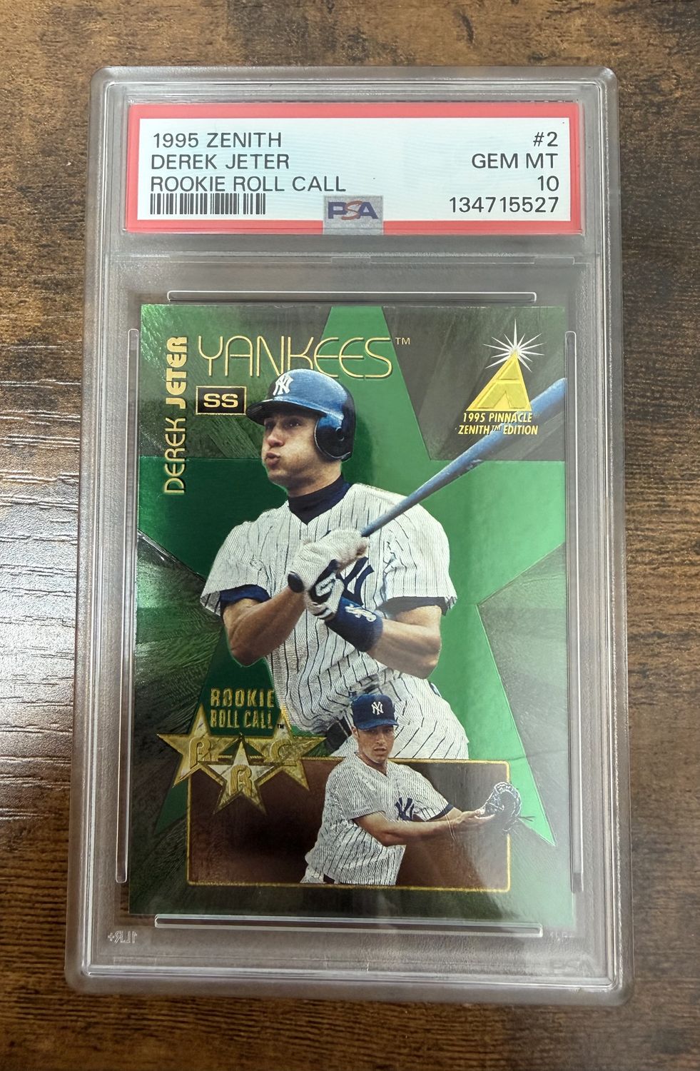1995 Zenith Derek Jeter Rookie Roll Call #2 PSA 10