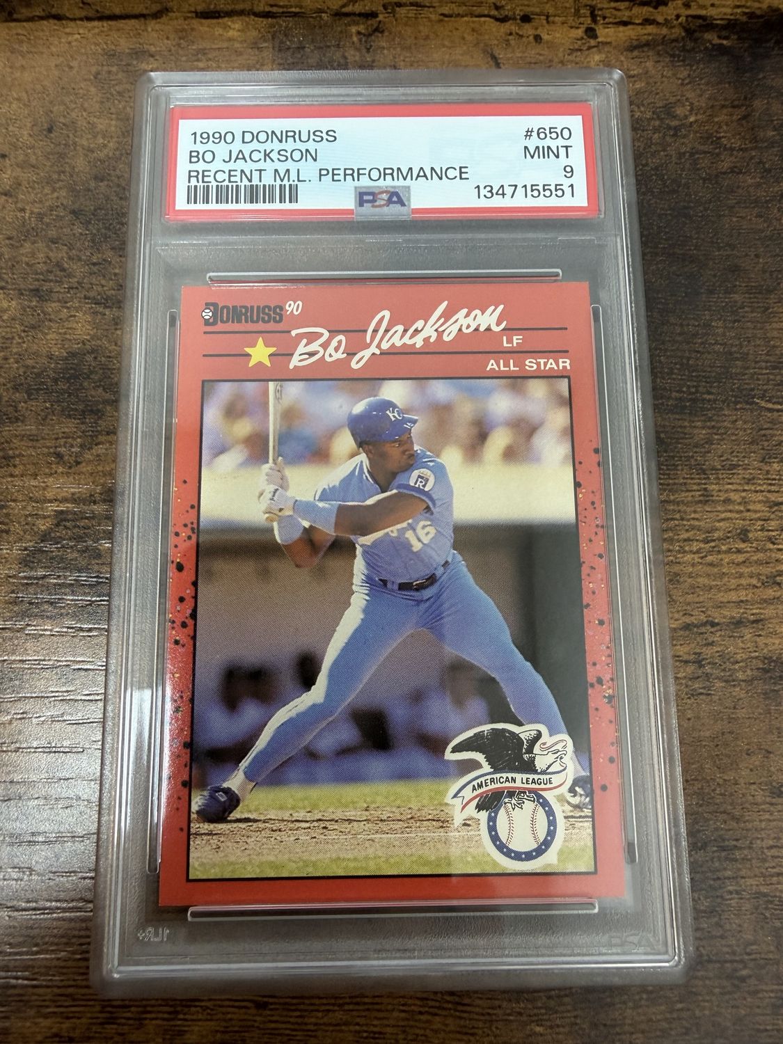 1990 Donruss Bo Jackson #650 PSA 9