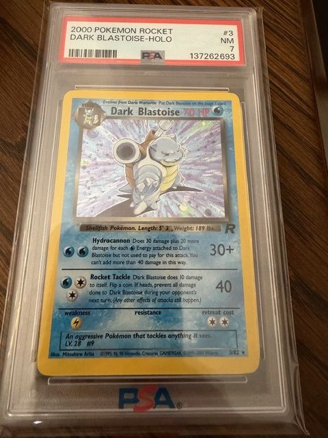 2000 Pokemon Rocket Dark Blastoise Holo PSA 7