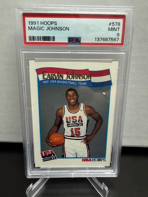 1991 Hoops Magic Earvin Johnson PSA 9