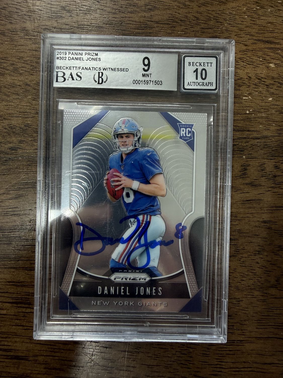 2019 Prizm RC Daniel Jones Auto Beckett 9 / 10