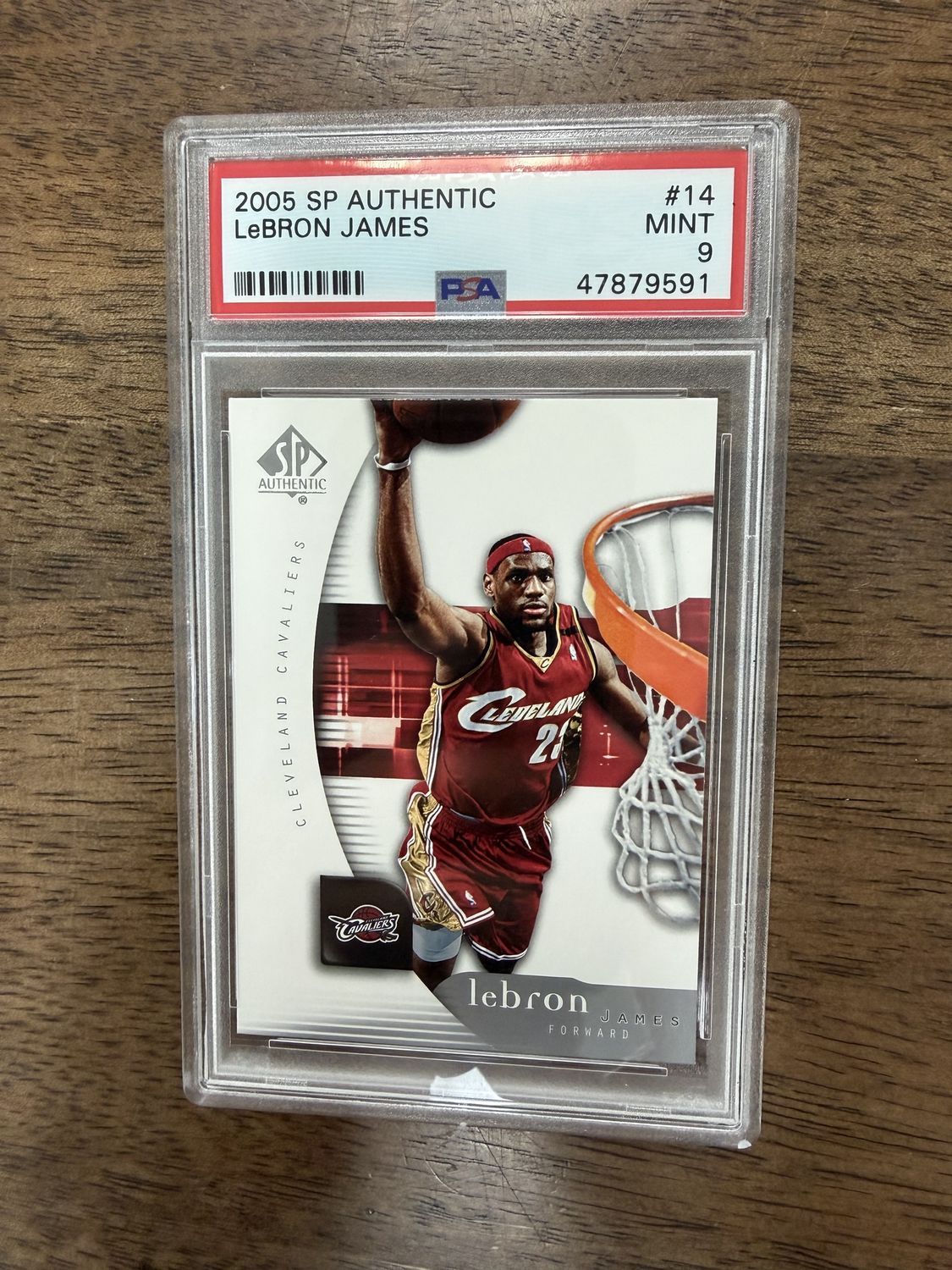 2005 SP Authentic LeBron James #14 PSA 9