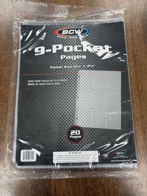 20 count 9 pocket pages BCW