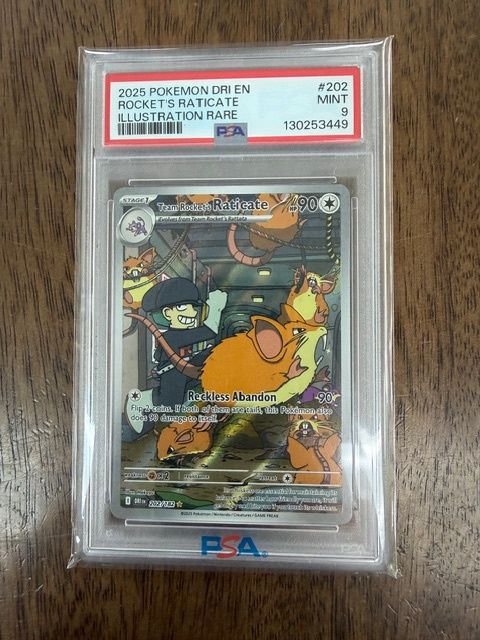 2025 Pokemon Rocket's Raticate IR PSA 9