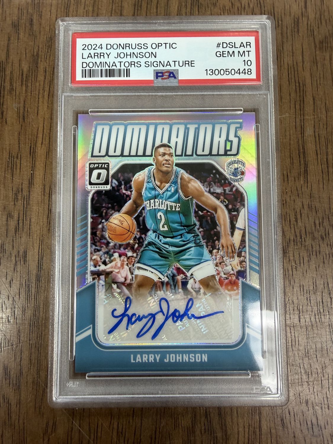 2024 Optic Larry Johnson Dominators Signature #d /99 PSA 10