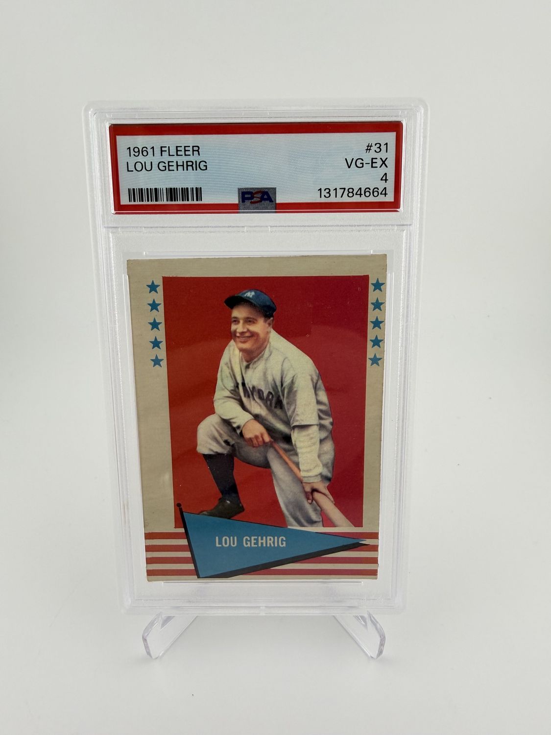 1961 Fleer Lou Gehrig #31 PSA 4