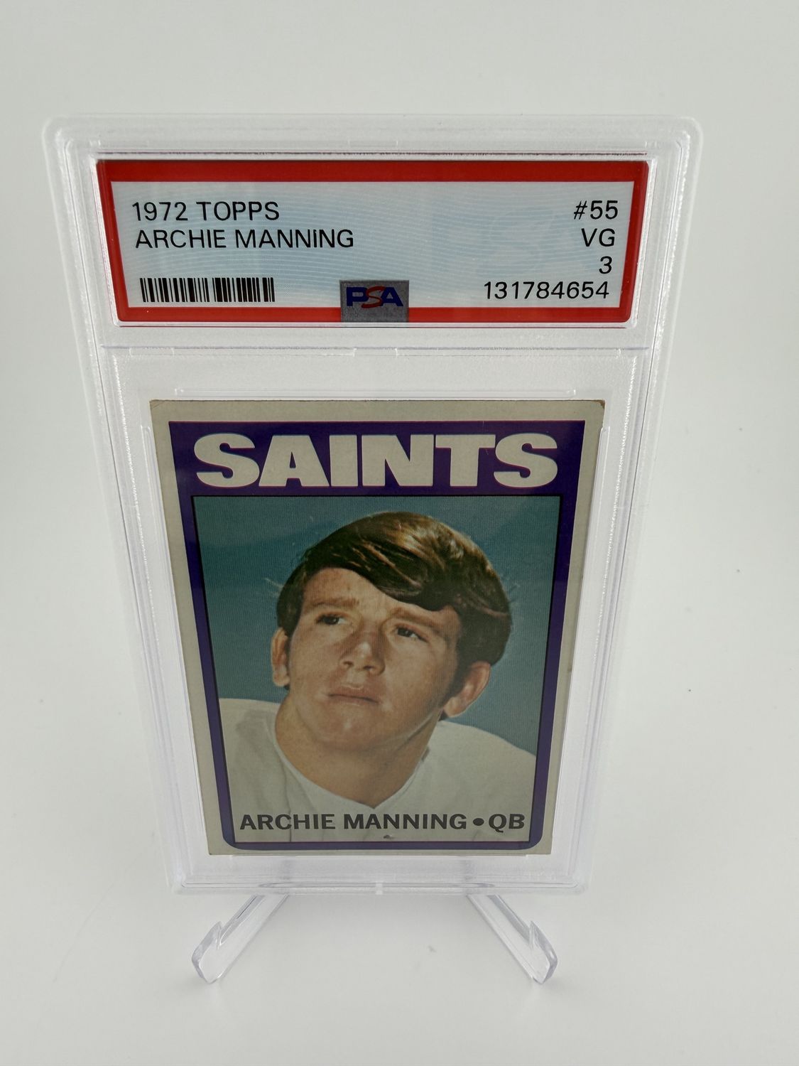 1972 Topps Archie Manning RC #55 PSA 3