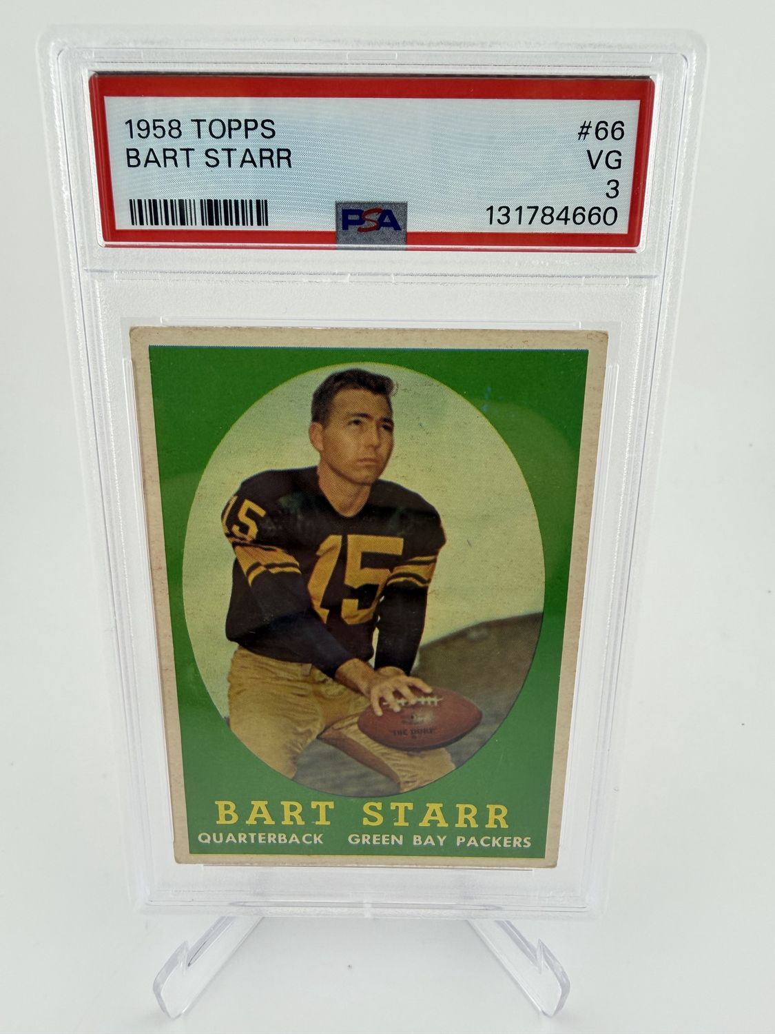 1958 Topps Bart Starr 2nd Yr #66 PSA 3