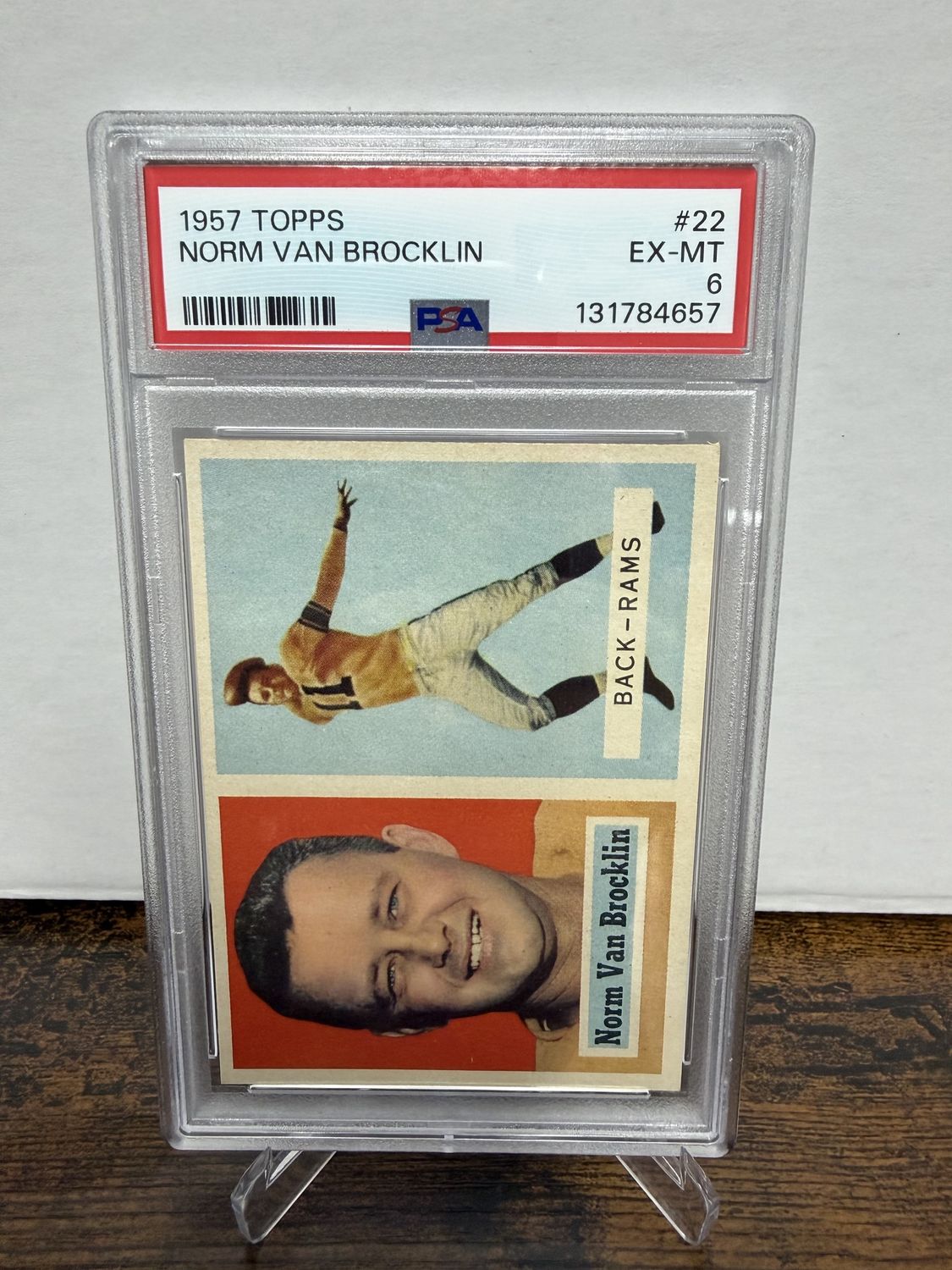 1957 Topps Norm Van Brocklin #22 PSA 6