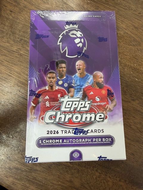 2026 Topps Chrome Premiere League Soccer Hobby Box