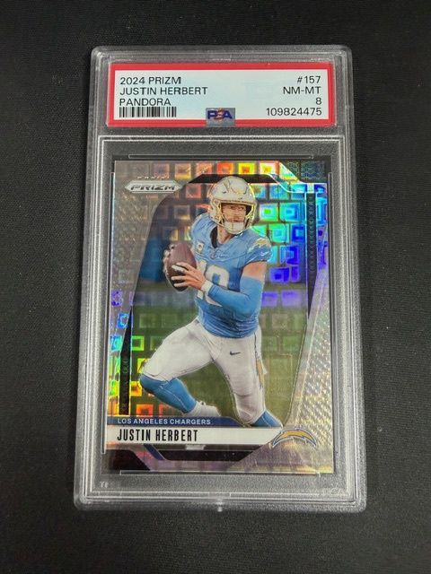2024 Prizm Justin Herbert Pandora PSA 8