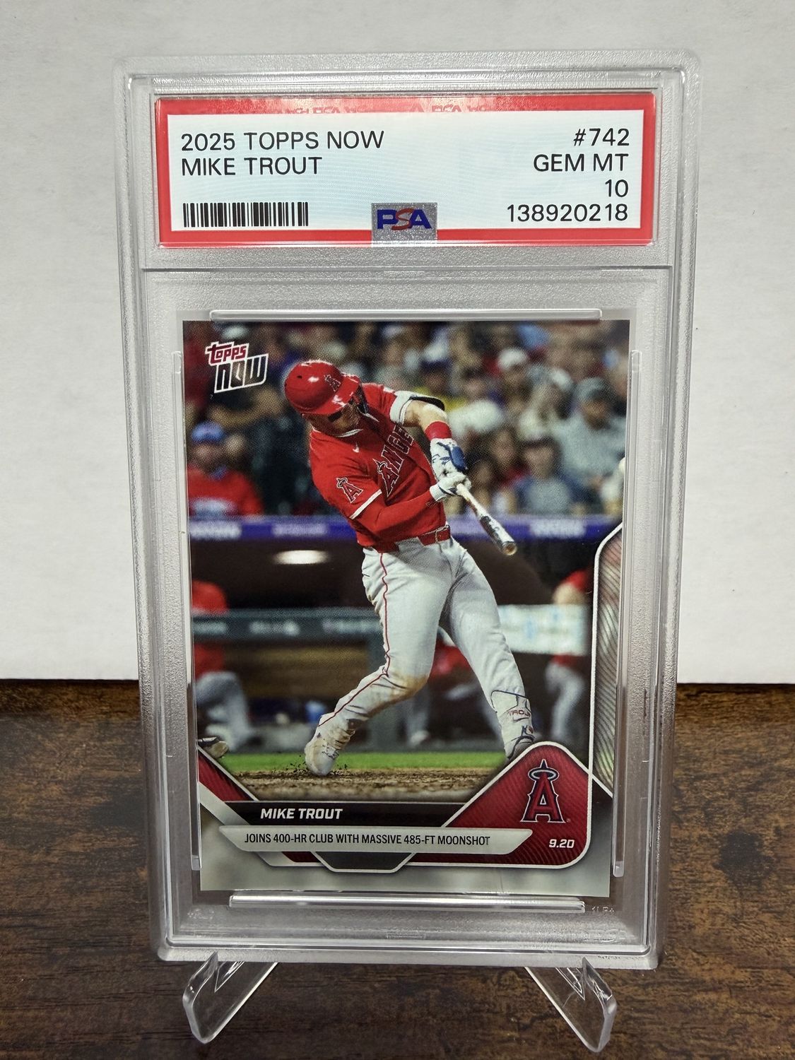 2025 Topps NOW Mike Trout #742 PSA 10