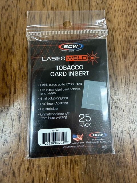 Tabacco Card Sleeve Insert - 25 pack