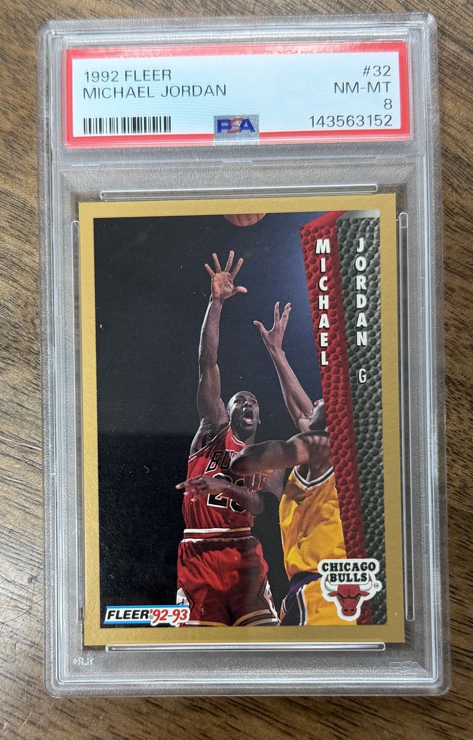 1992 Fleer Michael Jordan 32 PSA 8