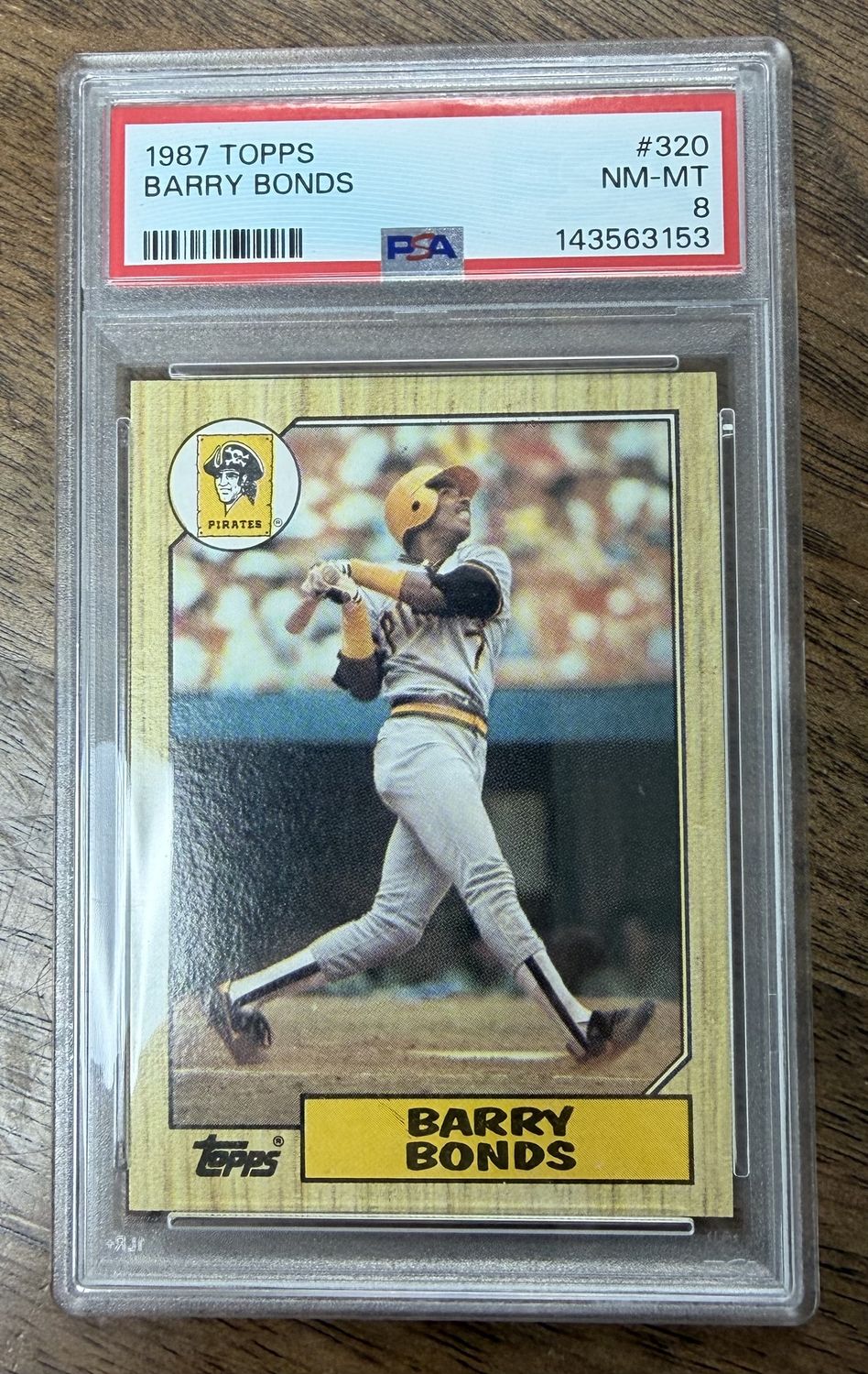 1987 Topps Barry Bonds RC #320 PSA 8