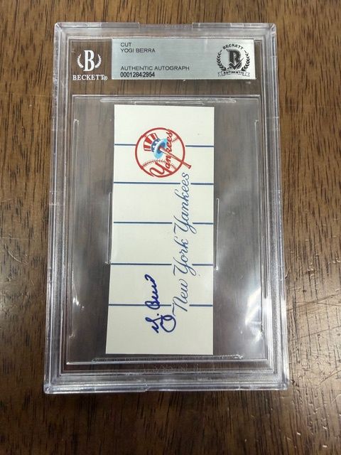 Yogi Berra Cut Auto Beckett Authenticated