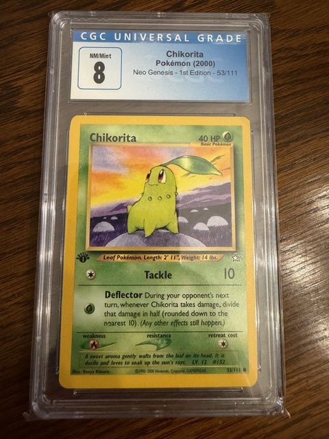 Chikorita New Genesis 1st edition CGC 8
