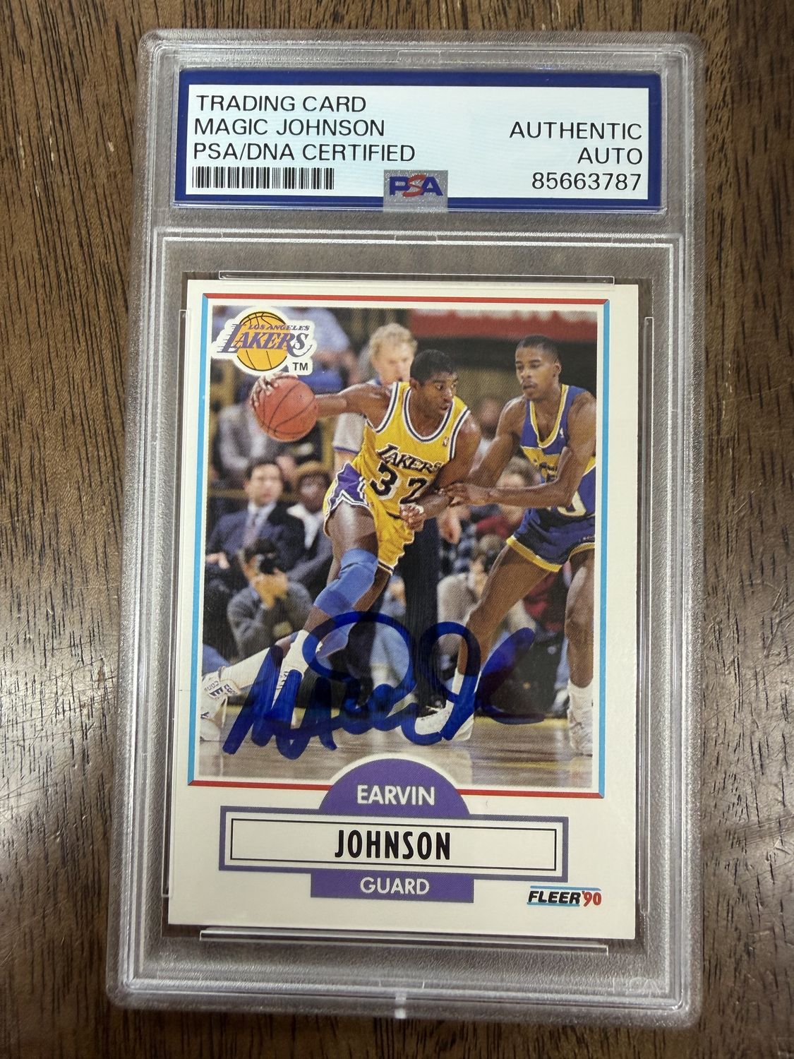 1990 Fleer Magic Johnson Certified PSA Autograph