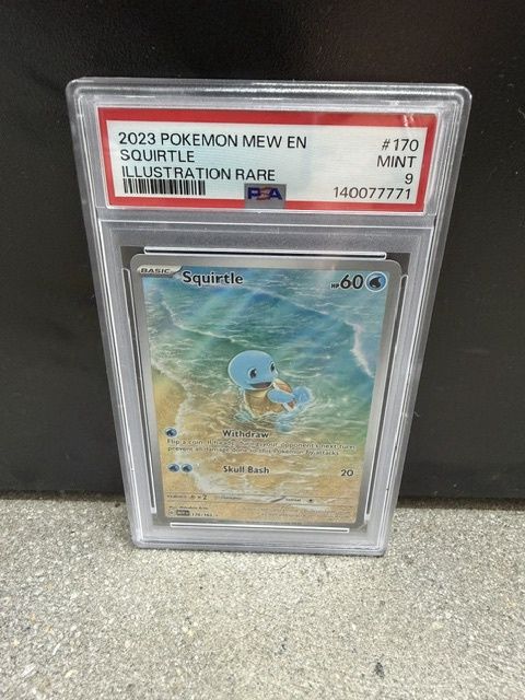 Squirtle 151 Pokemon illustration Rare PSA 9