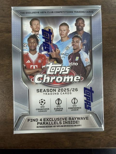 2025-26 UEFA Topps Chrome Soccer Blaster Boxes
