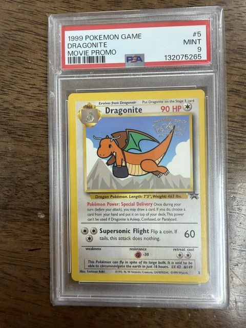 Dragonite Movie Promo 1999 Pokemon Game PSA 9
