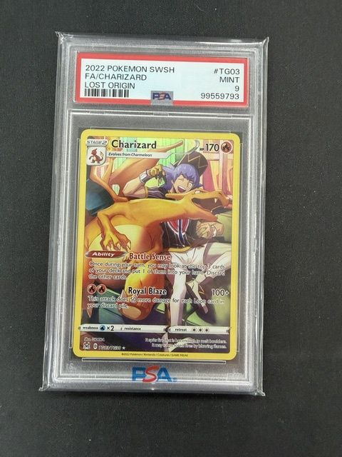 Charizard Lost Origin PSA 9 #TG03