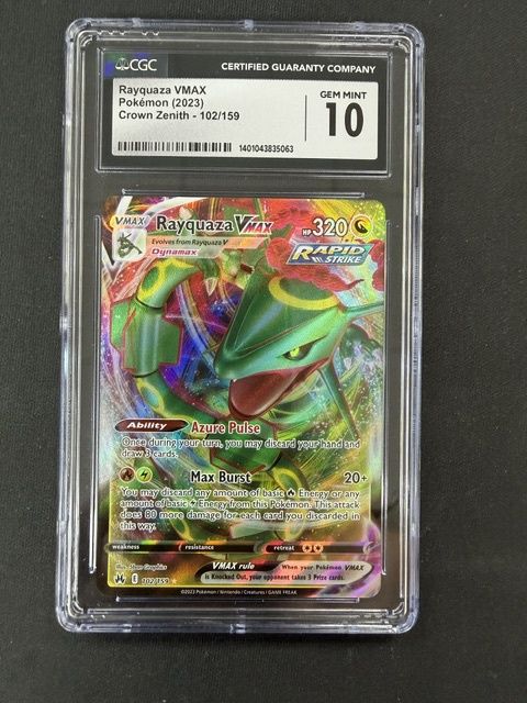 Rayquaza VMAX Crown Zenith CGC 10 #102