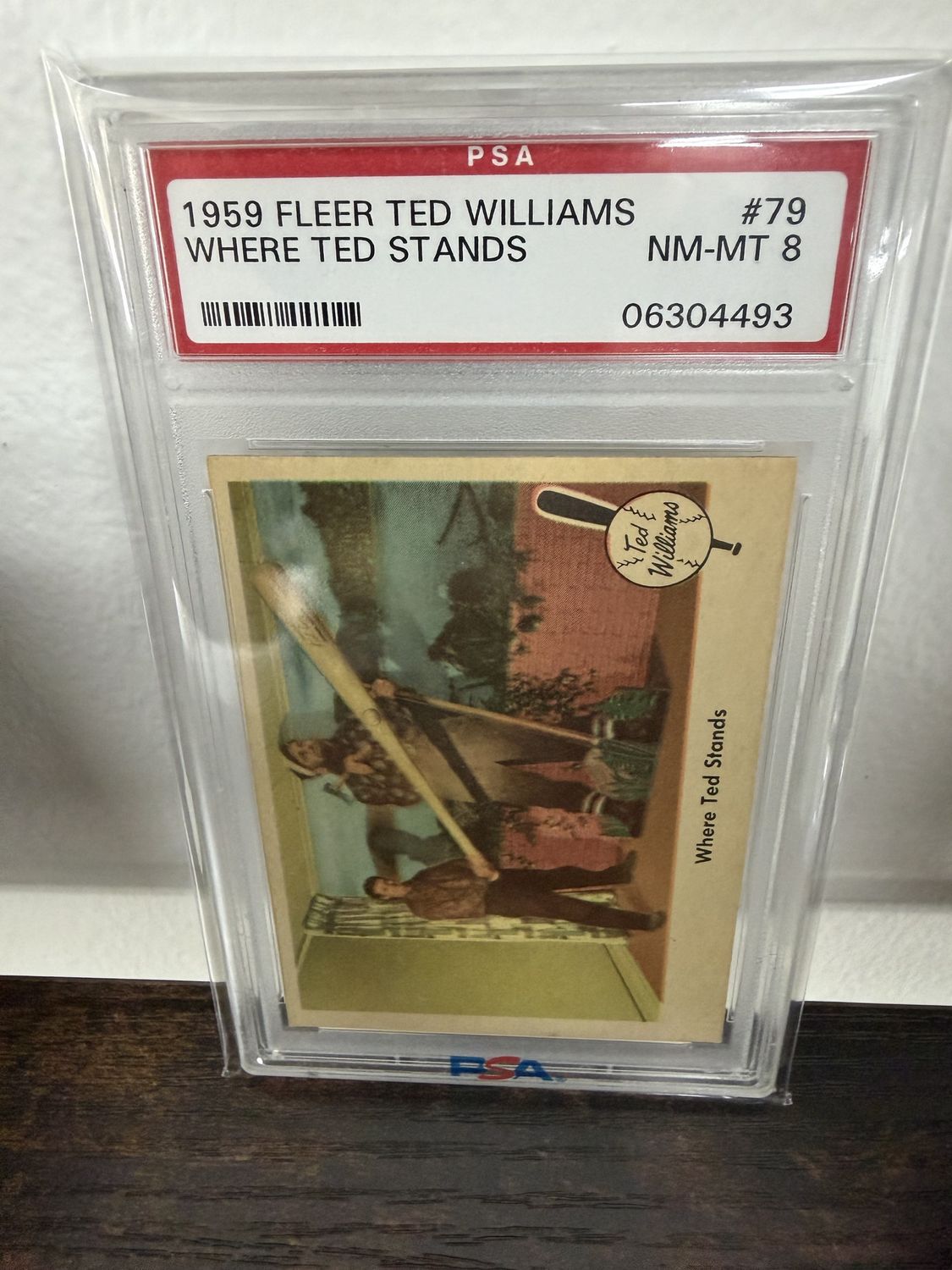 1959 Fleer Ted Williams Where Ted Stands PSA 8 #79