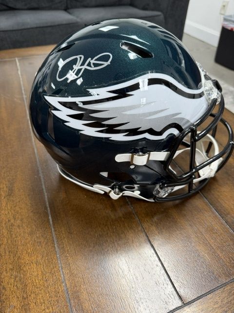 Jalen Hurts Signed Full Size Helmet Under Wraps Fanatics Authentic Eagles