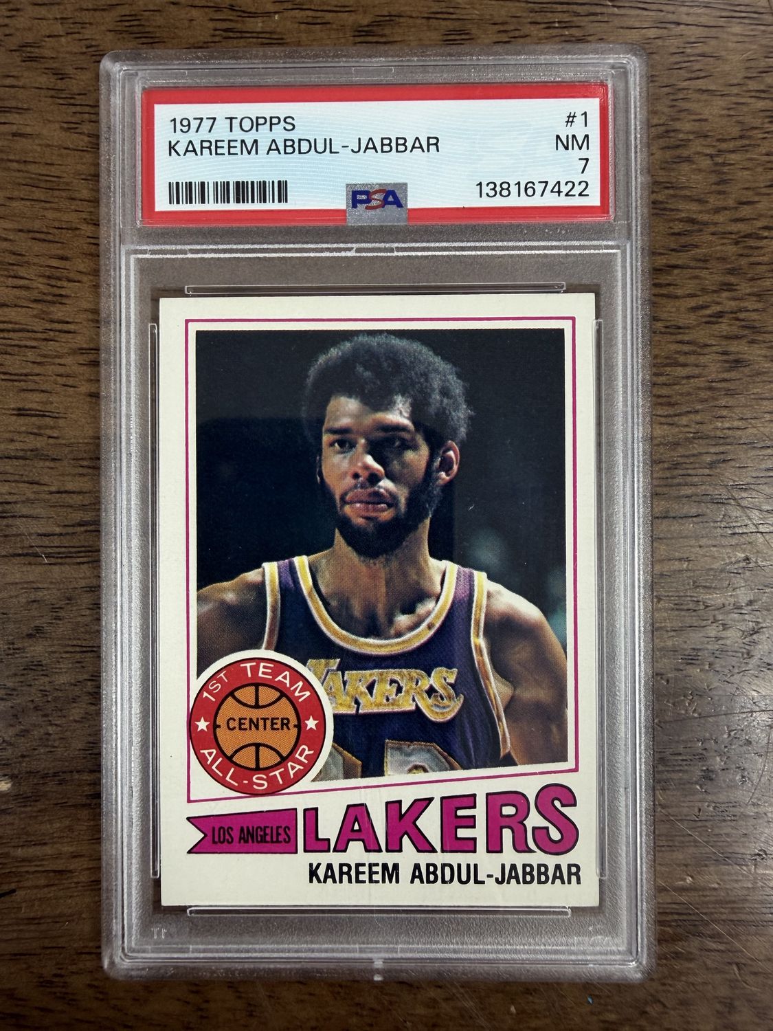 1977 Topps Kareem Abdul Jabar #1 PSA 7