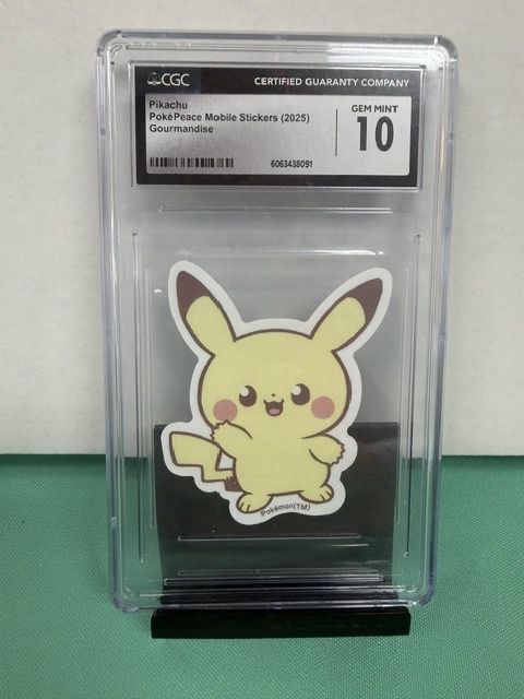 Pikachu PokePeace Mobile Stickers CGC 10