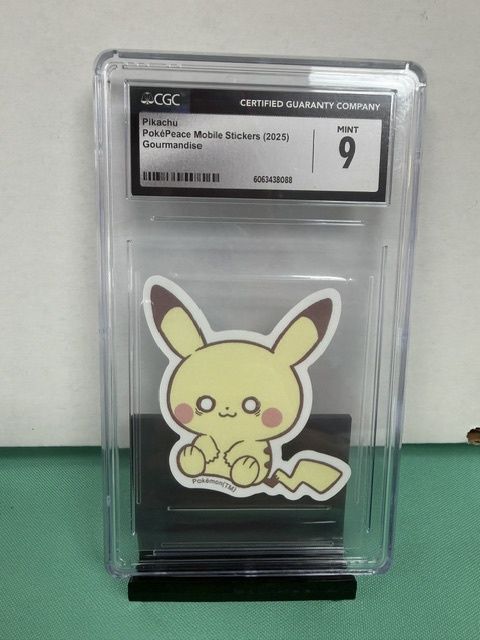 Pikachu PokePeace Mobile Stickers CGC 9