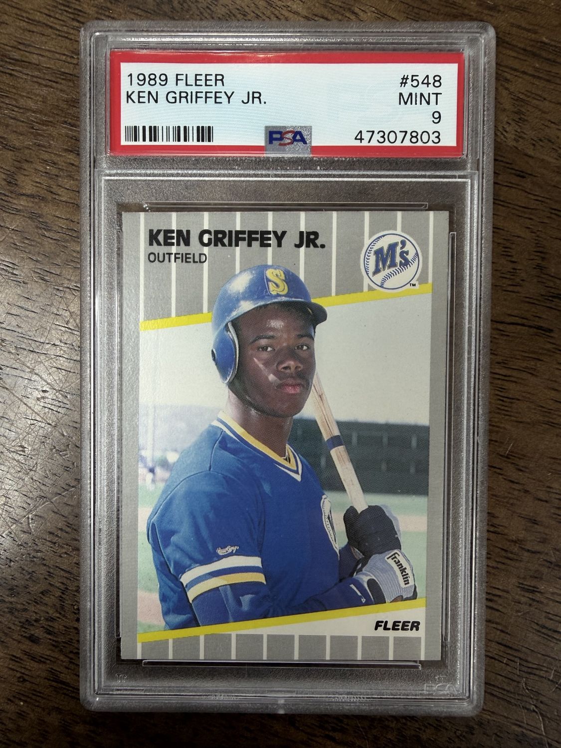1989 Fleer Ken Griffey Jr RC PSA 9