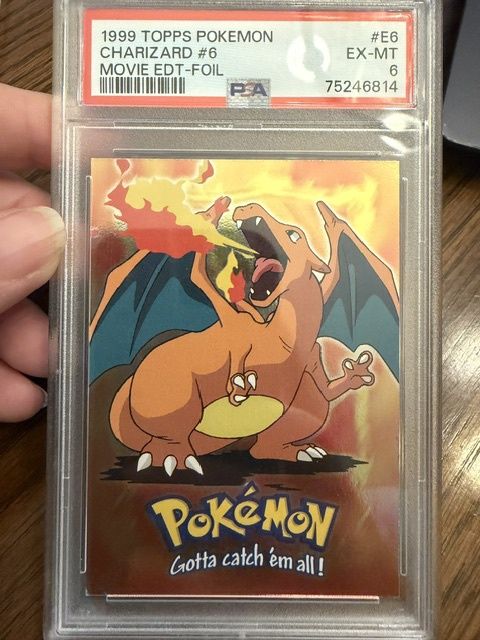1999 Charizard Topps Movie Foil E6 PSA 6
