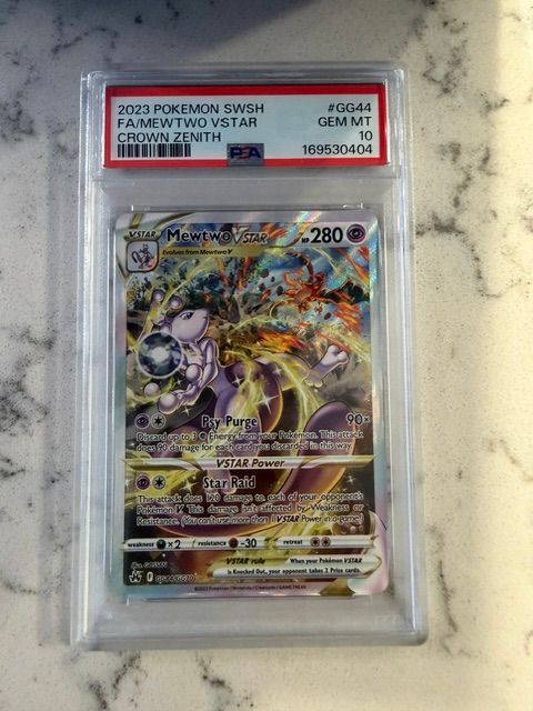 MewTwo VSTAR Crown Zenith GG44 PSA 10