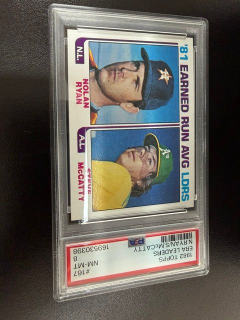1982 Topps ERA Leaders PSA 8