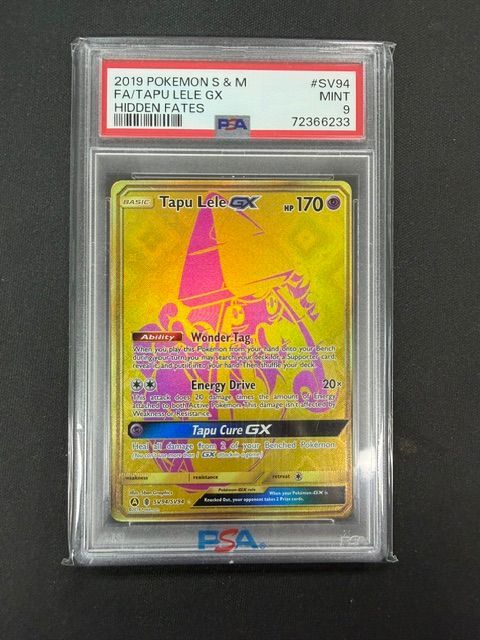 Tapu Lele GX Hidden Fates Sun &amp; Moon PSA 9 SV94
