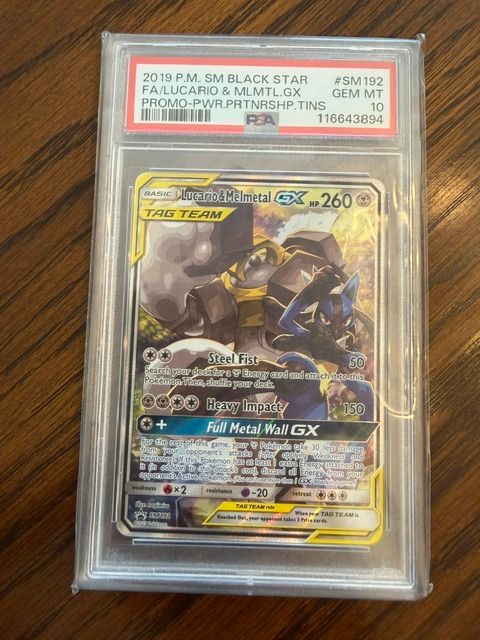 Lucario &amp; Melmetal GX Tag Team PSA 10 #SM192