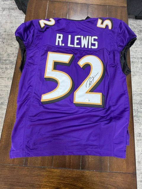Ray Lewis Signed Custom Purple Jersey
