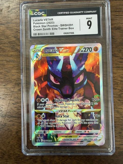 Lucario VSTAR Pokemon Crown Zenith SWSH291 CGC 9