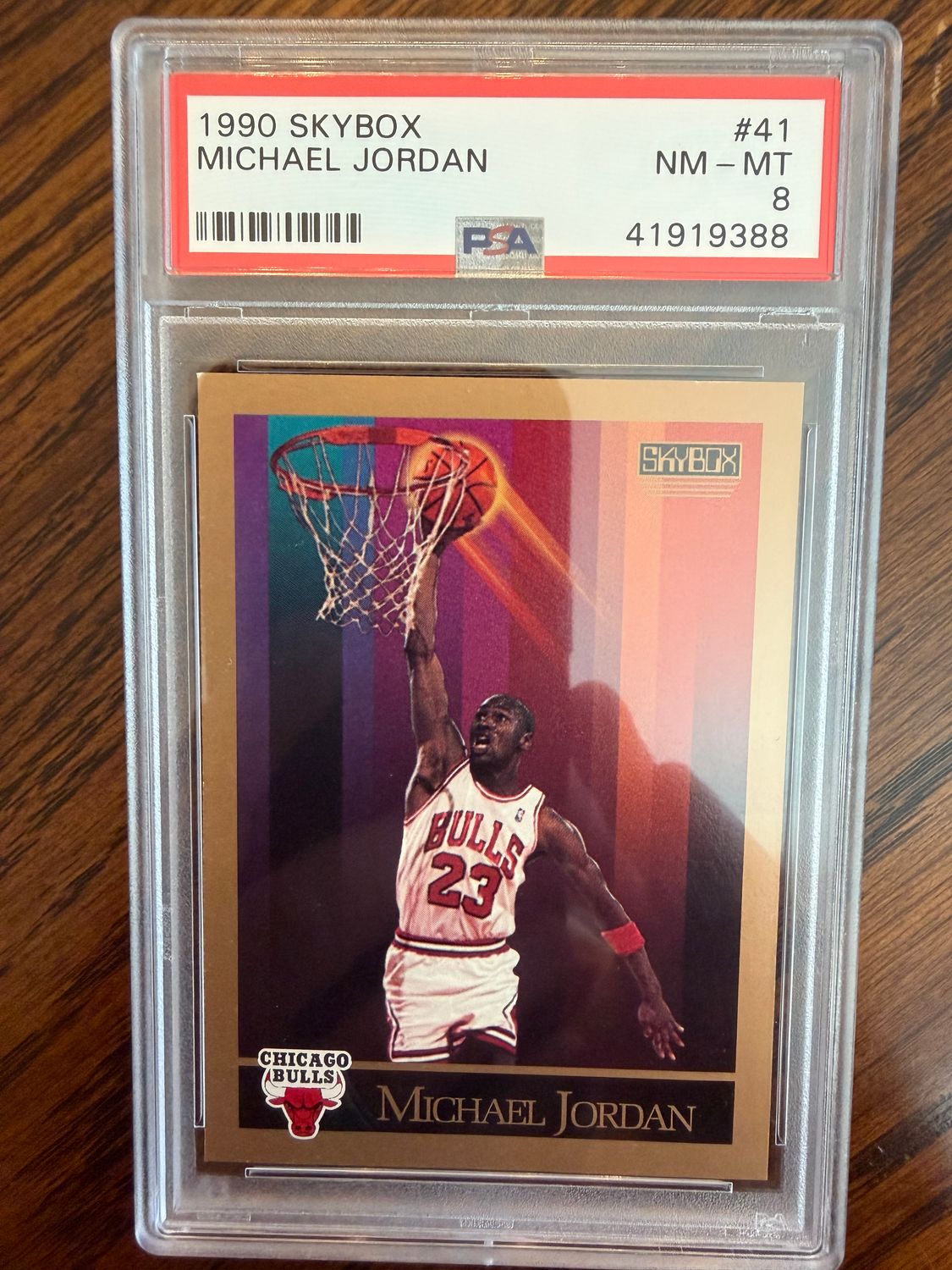 1990 Skybox Michael Jordan PSA 8