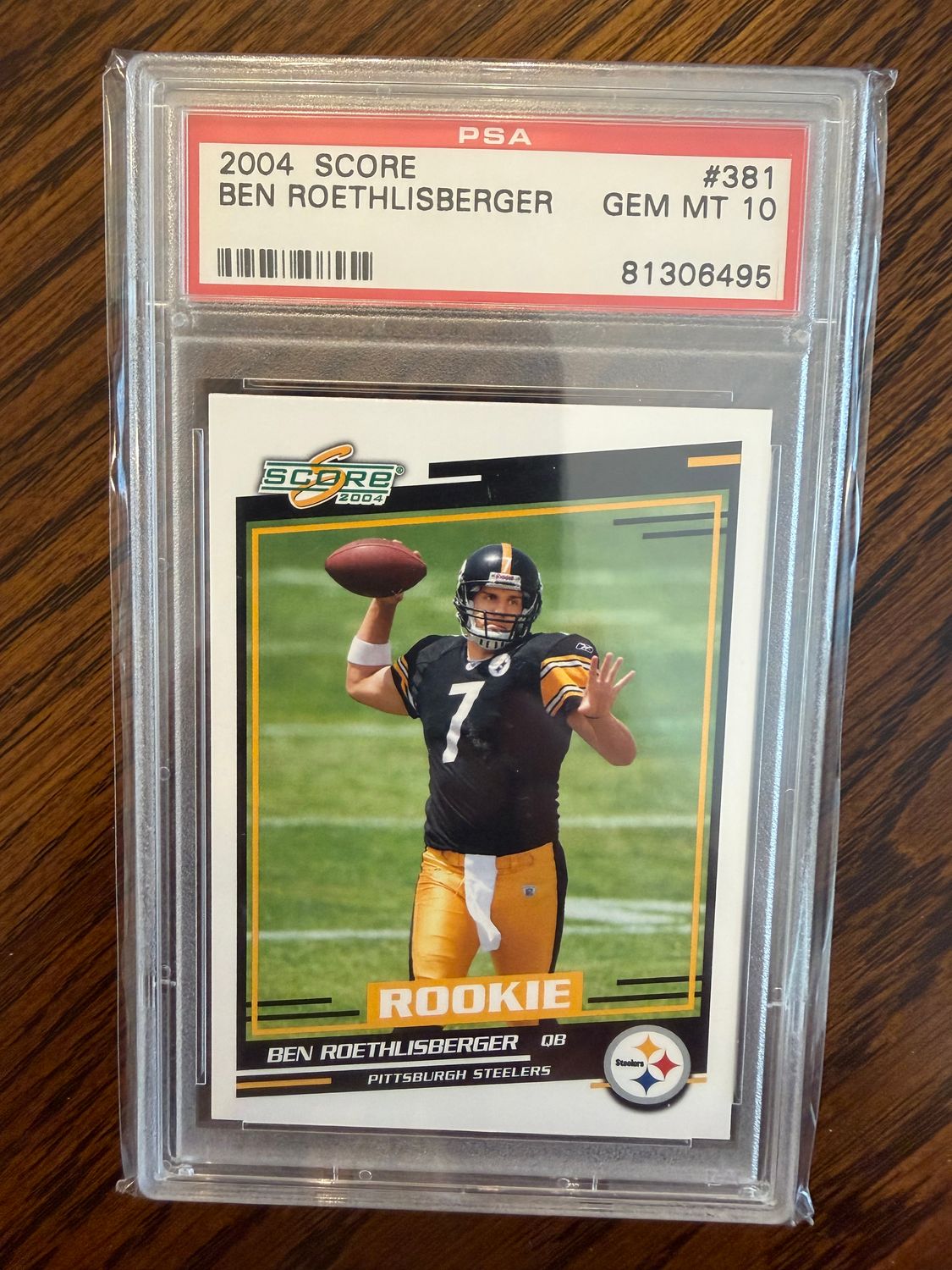2004 Score Ben Roethlisberger RC PSA 10