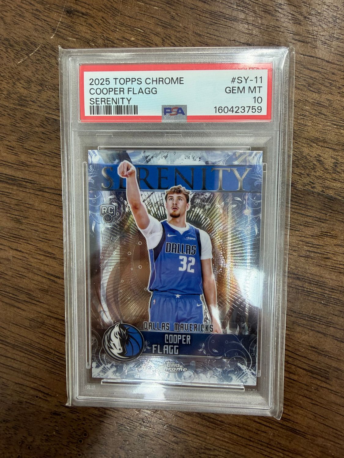 Cooper Flagg Topps Chrome Serenity RC PSA 10