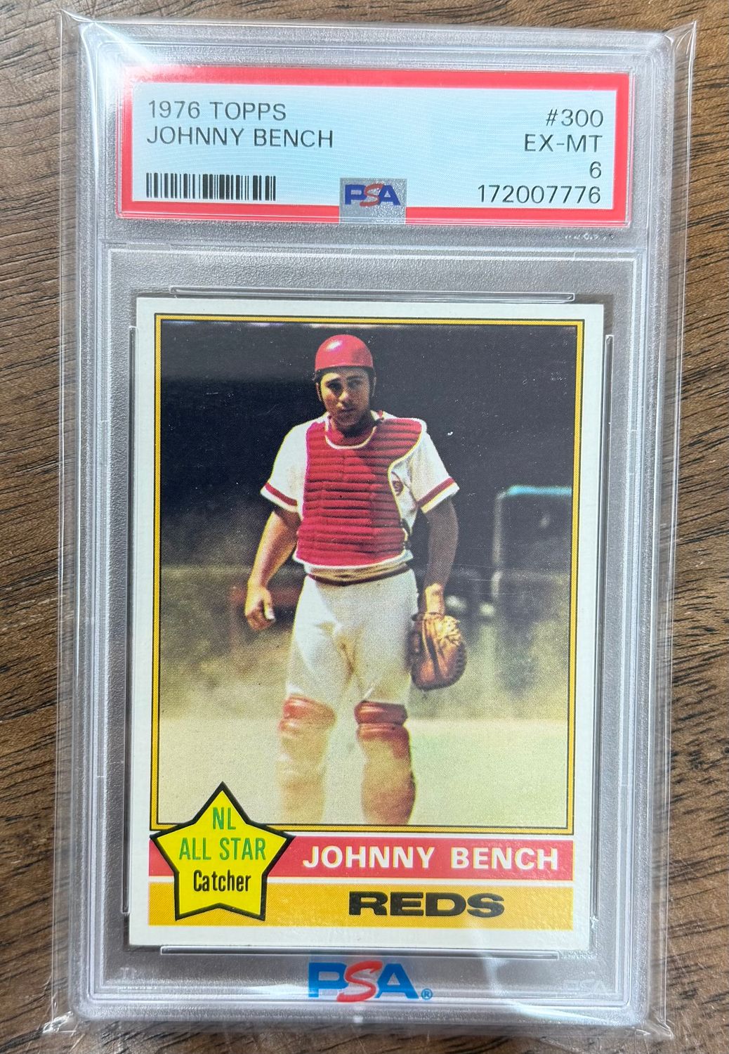 1976 Topps Johnny Bench #300 PSA 6