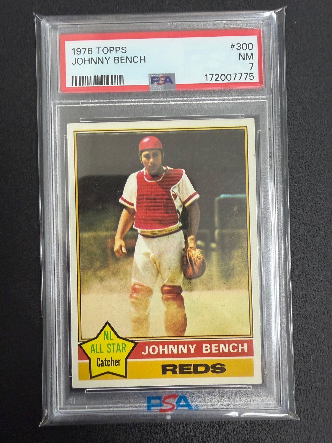 1976 Topps Johnny Bench #300 PSA 7