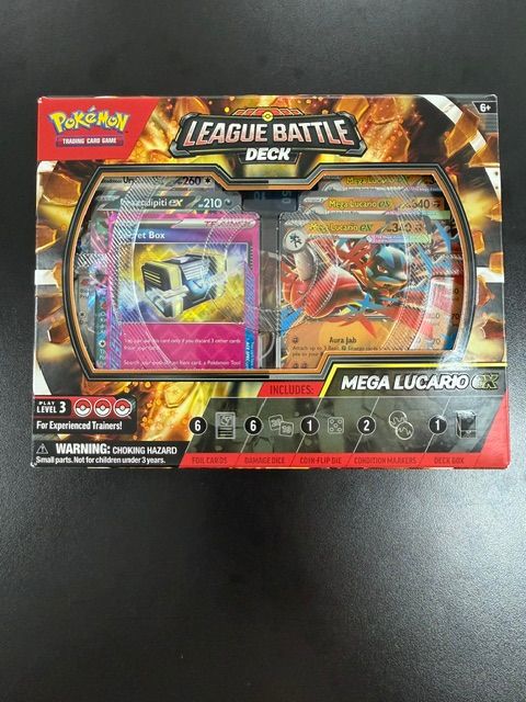 Pokémon Mega Lucario ex League Battle Deck Box