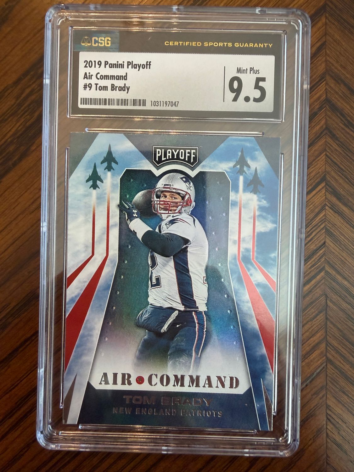 2019 Playoff Tom Brady Air Command CSG 9.5