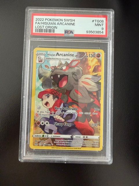 Hisuian Arcanine Lost Origin #TG08 PSA 9